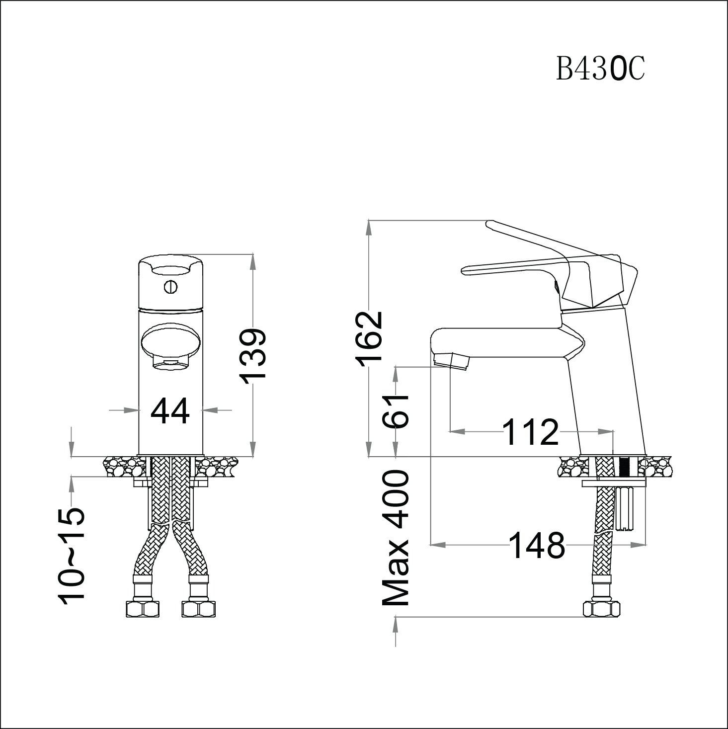 Vòi chậu lavabo nóng lạnh Caesar B430CU - 23