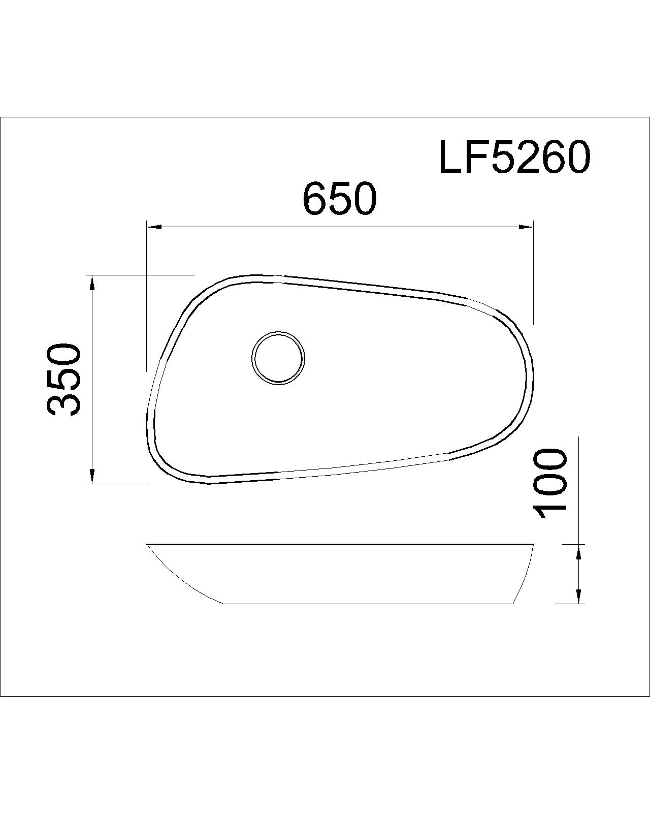 Chậu lavabo đặt bàn Caesar LF5260 - 24