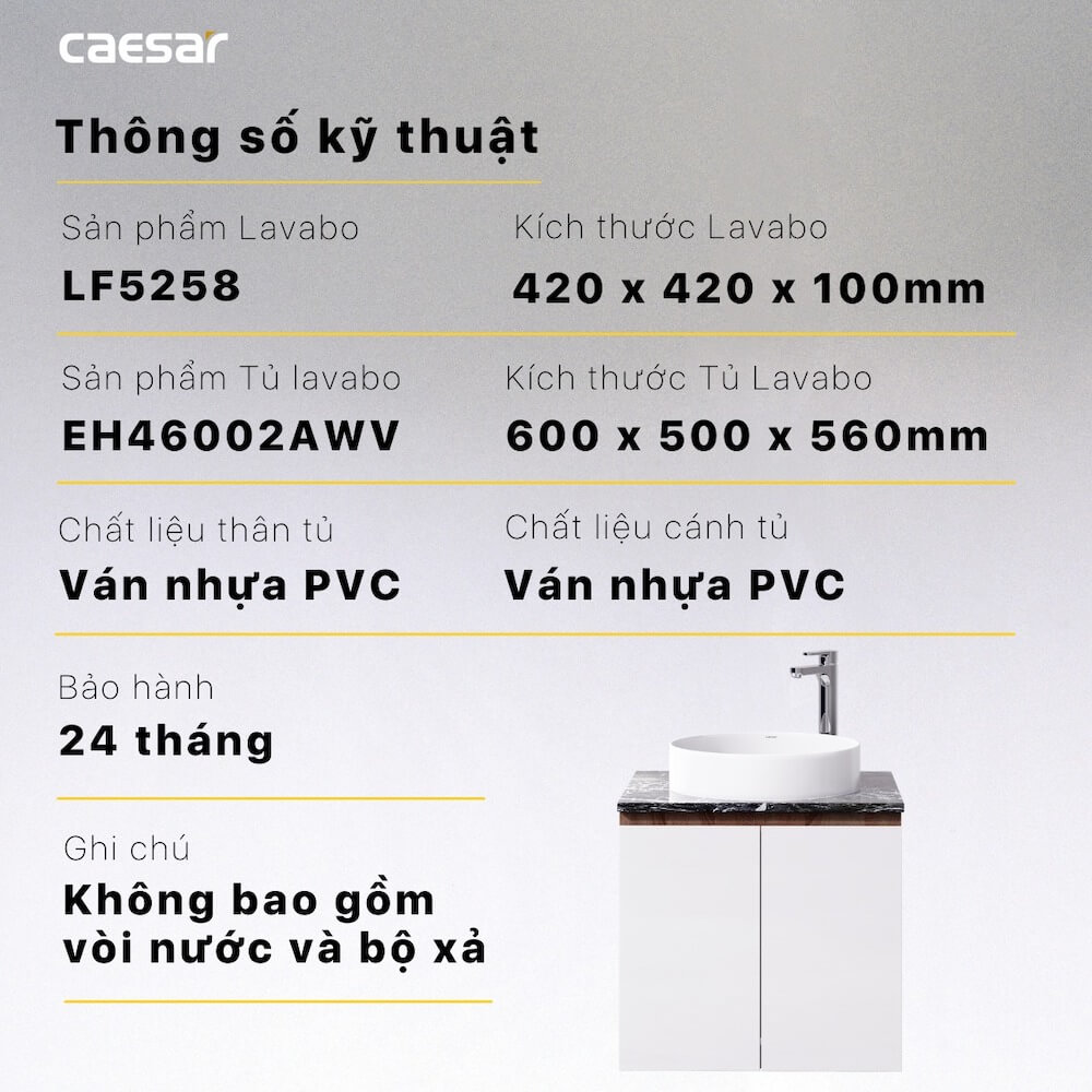 Tủ lavabo Caesar EH46002AWV - 12