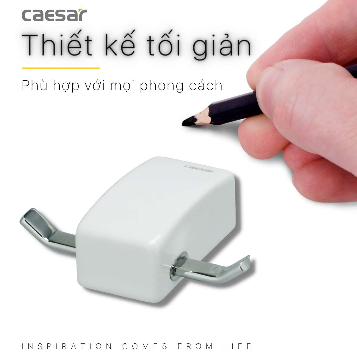 Móc áo đôi Caesar Q997 - 7
