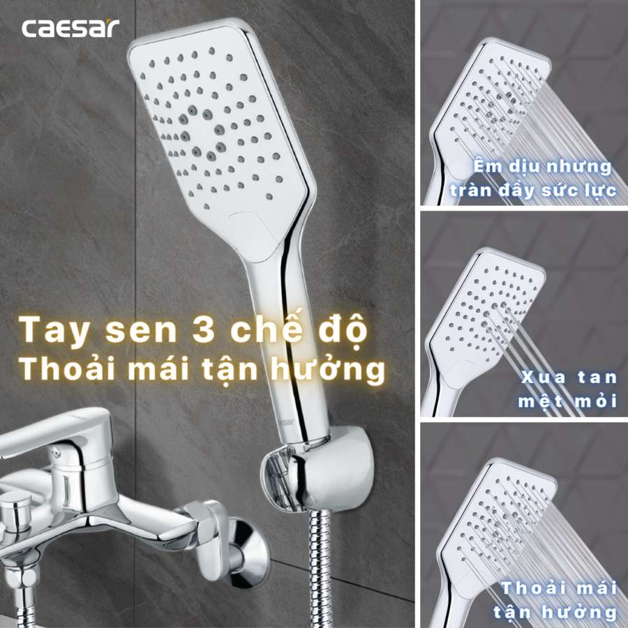 Bộ vòi sen tắm nóng lạnh Caesar S773C - 16