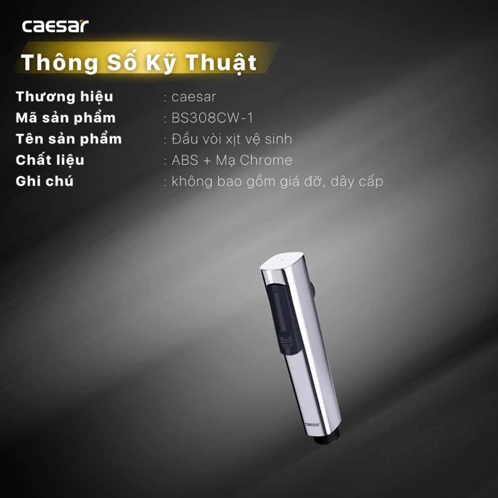 Vòi xịt vệ sinh Caesar BS308CW-1 (BS308CW1) - 4