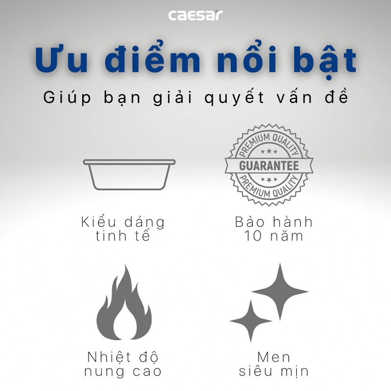 Chậu lavabo dương vành Caesar LF5017 - 9