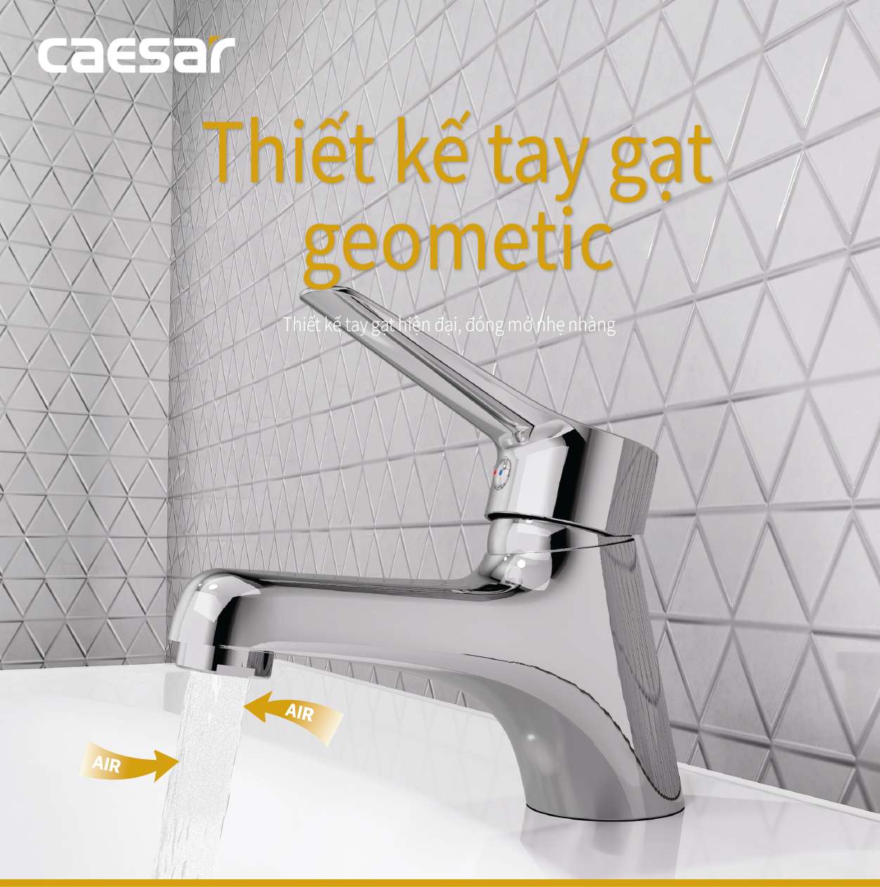 Vòi chậu lavabo nóng lạnh Caesar B330CU - 13