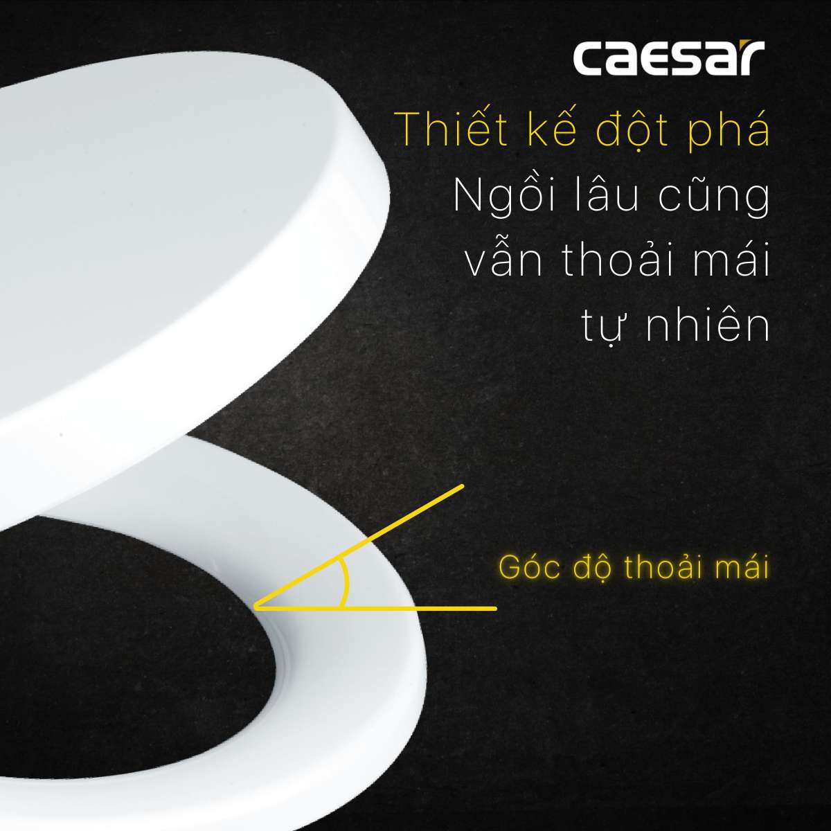 Nắp bồn cầu đóng êm Caesar M243 - 8