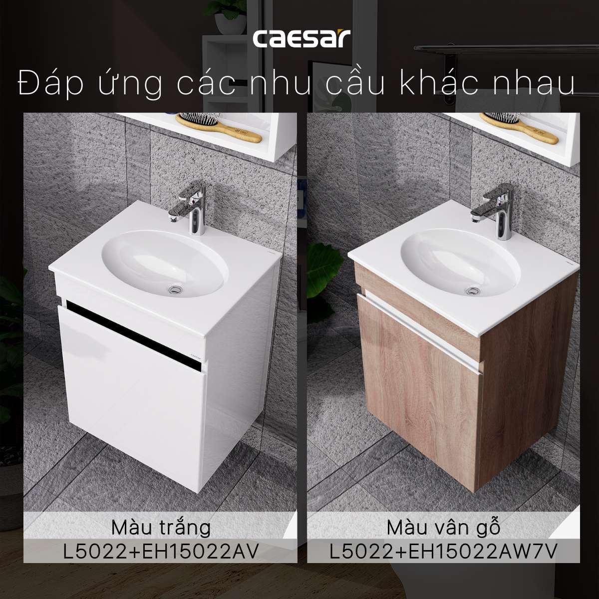 Bộ tủ lavabo Caesar L5022+EH15022AV - 25