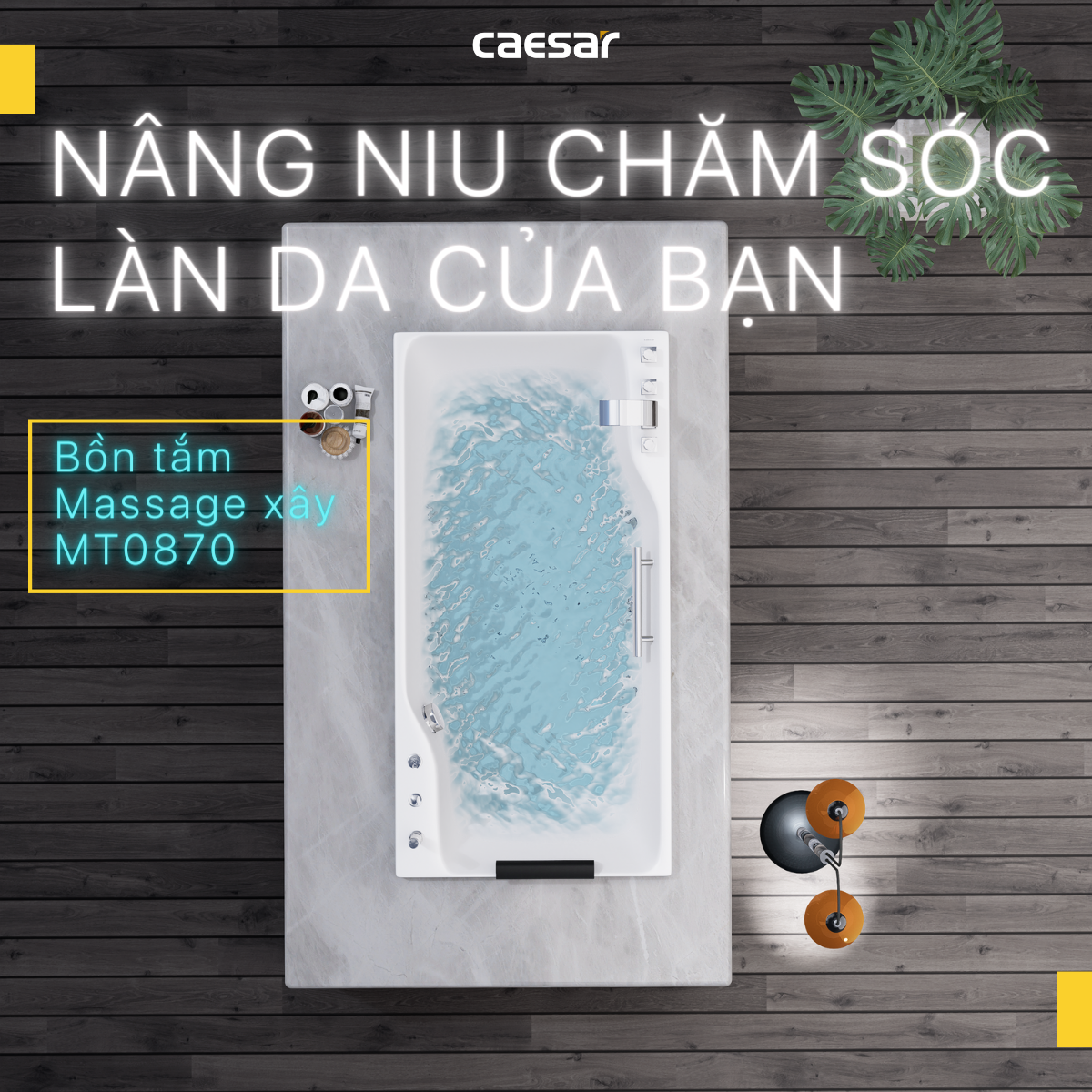 Bồn tắm massage Caesar MT0870 - 3