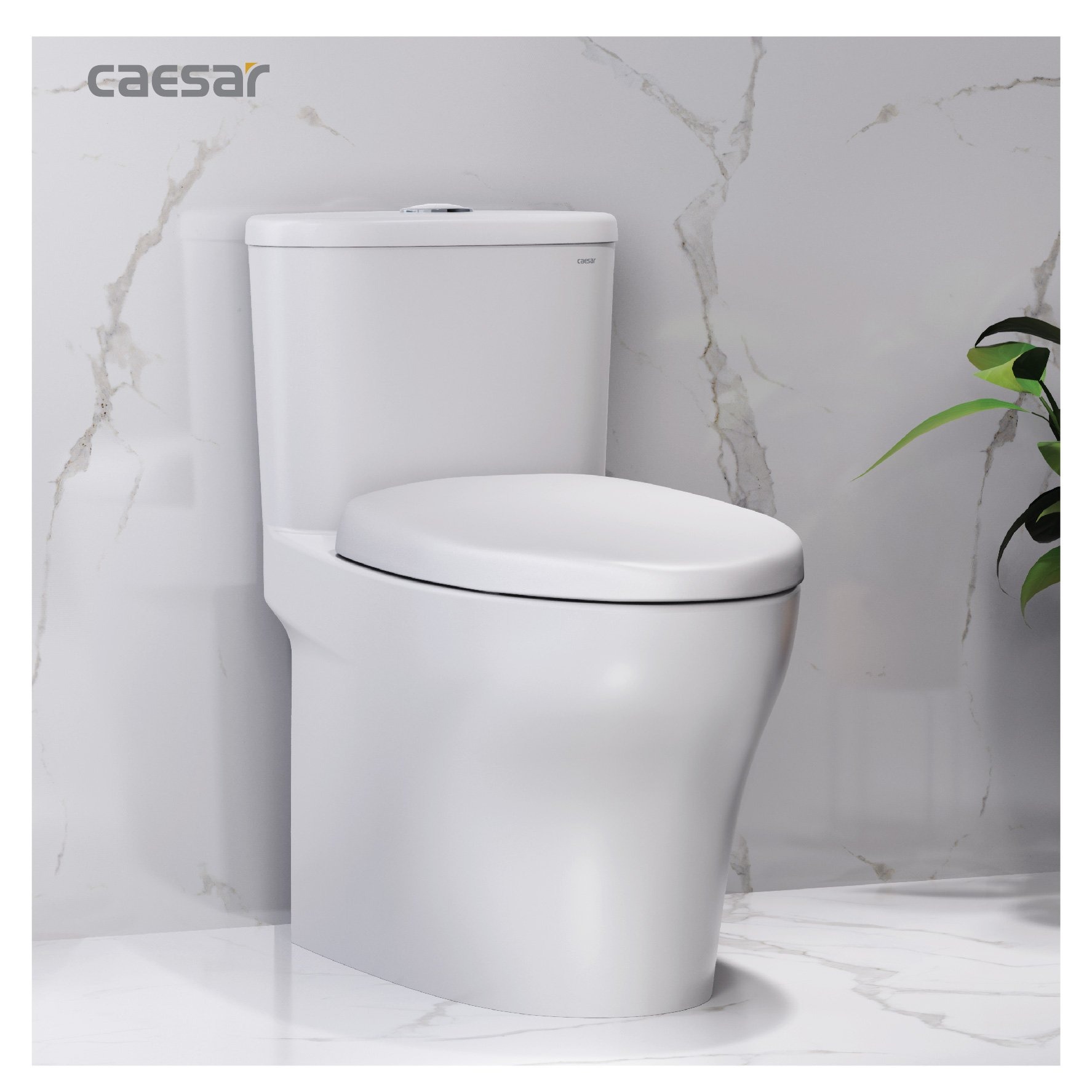 Bồn cầu 1 khối nắp êm Caesar C1394 (CD1394) - 21
