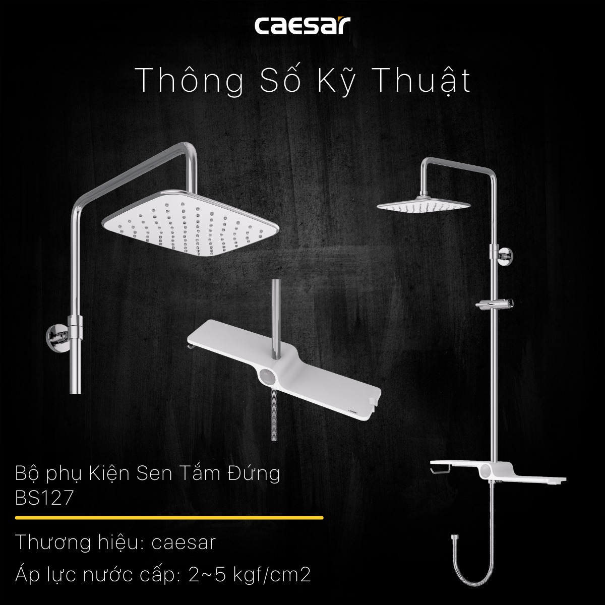 Sen cây tắm đứng Caesar BS127 - 14