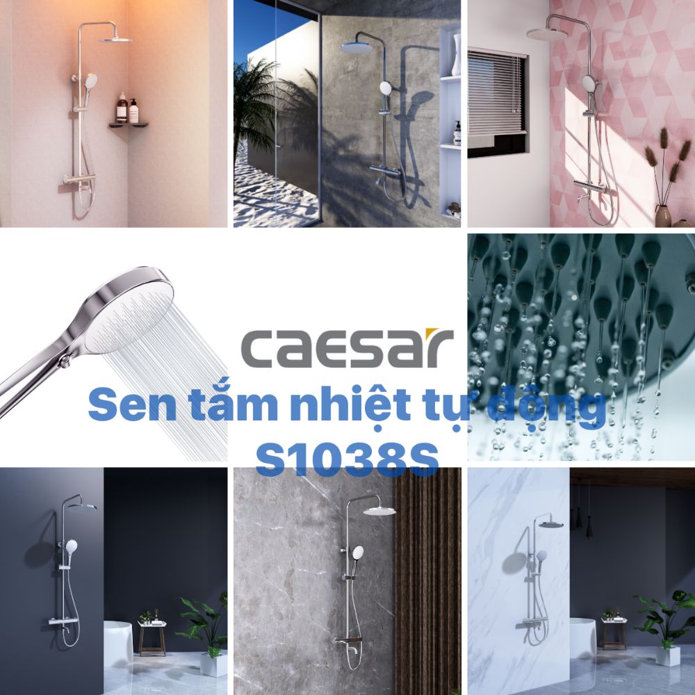 Bộ sen tắm cây nhiệt độ Caesar S1038S - 20
