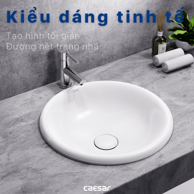 Chậu lavabo dương vành Caesar LF5016 - 6