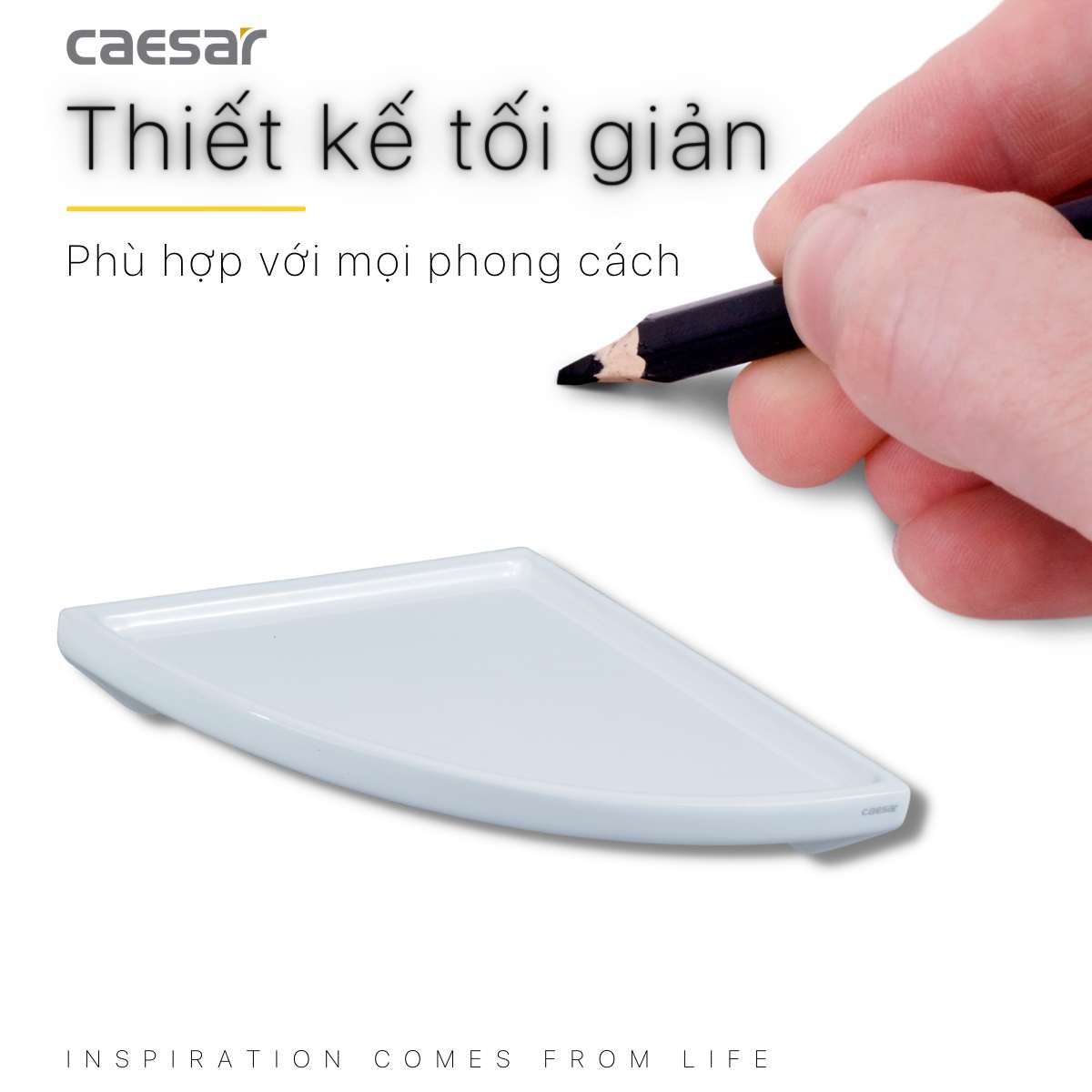 Kệ góc sứ Caesar Q999 - 4