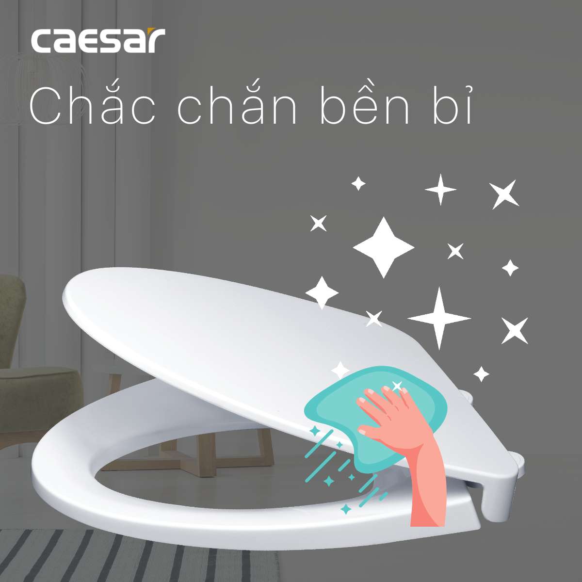 Nắp bồn cầu đóng êm Caesar M221 - 10