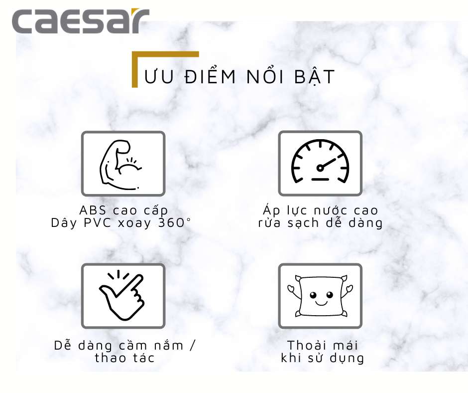 Vòi xịt vệ sinh Caesar BS304A - 8