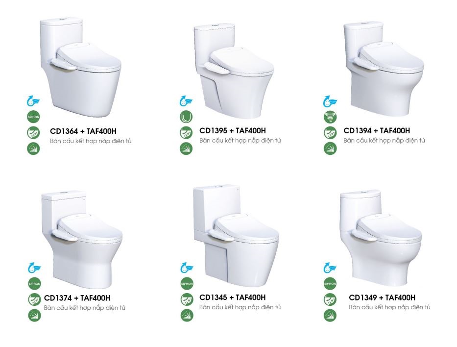 Nắp rửa điện tử Caesar TAF400H (TAF400H-PW)