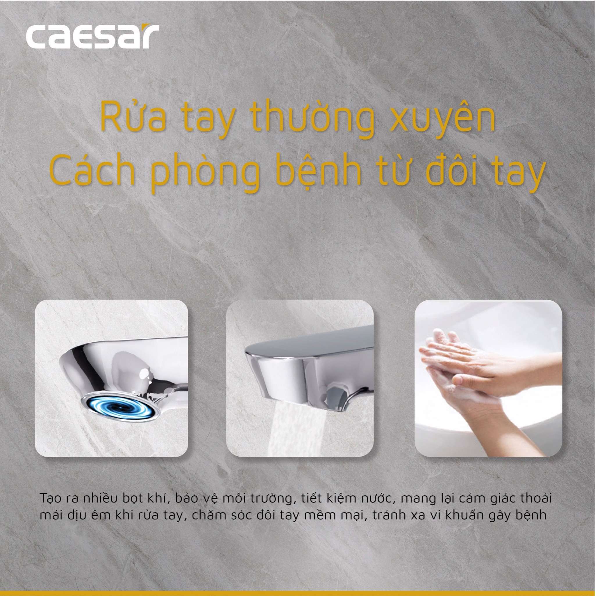 Vòi chậu lavabo lạnh Caesar B060C - 12