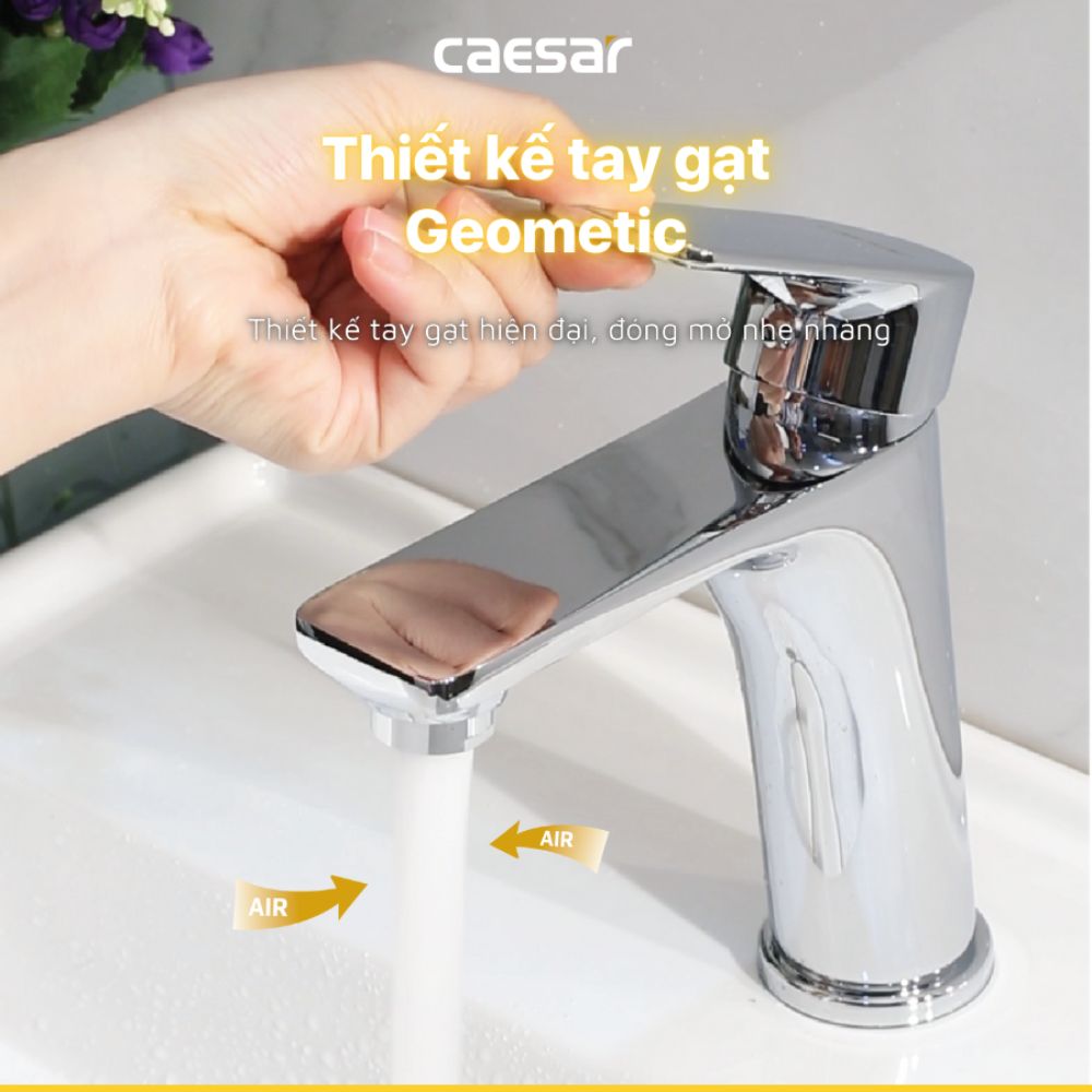 Vòi chậu lavabo nóng lạnh Caesar B500CU - 6
