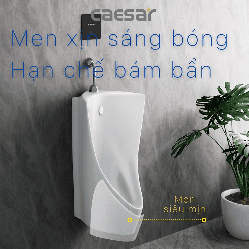 Bồn tiểu nam treo tường thoát ngang Caesar U0232 - 9