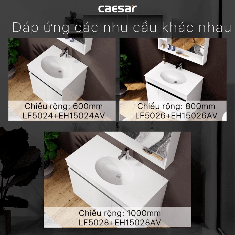 Bộ tủ lavabo Caesar LF5026+EH15026AV - 11