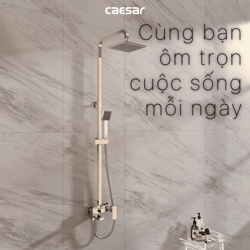 Bộ sen tắm cây nóng lạnh Caesar S668C - 10
