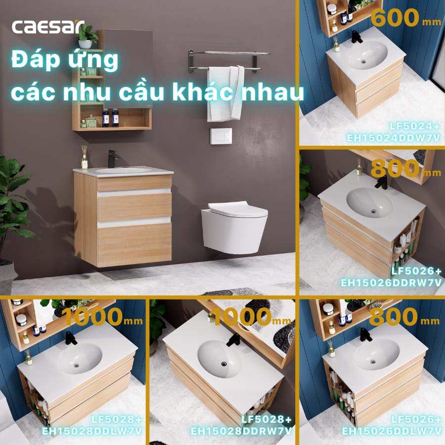 Tủ lavabo Caesar EH15024DDW7V - 10