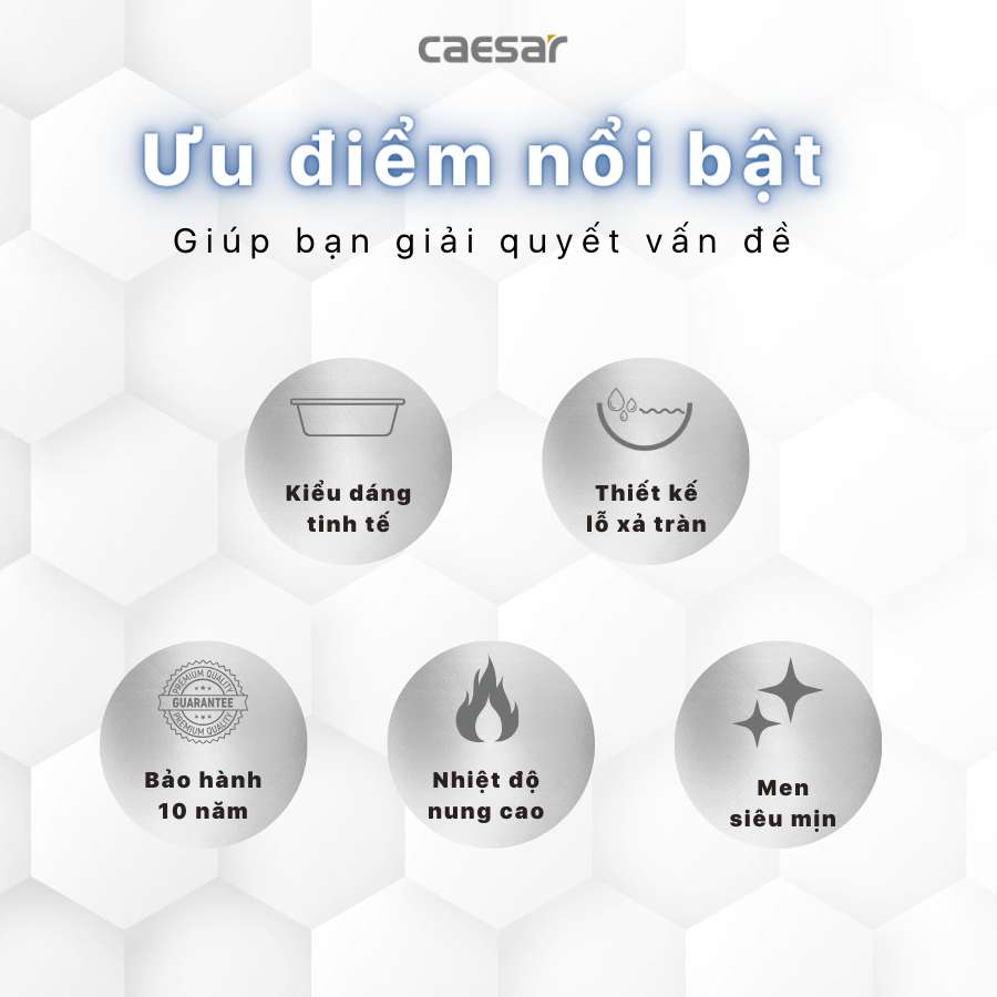 Chậu rửa lavabo treo tường đặt góc Caesar L2014 - 5