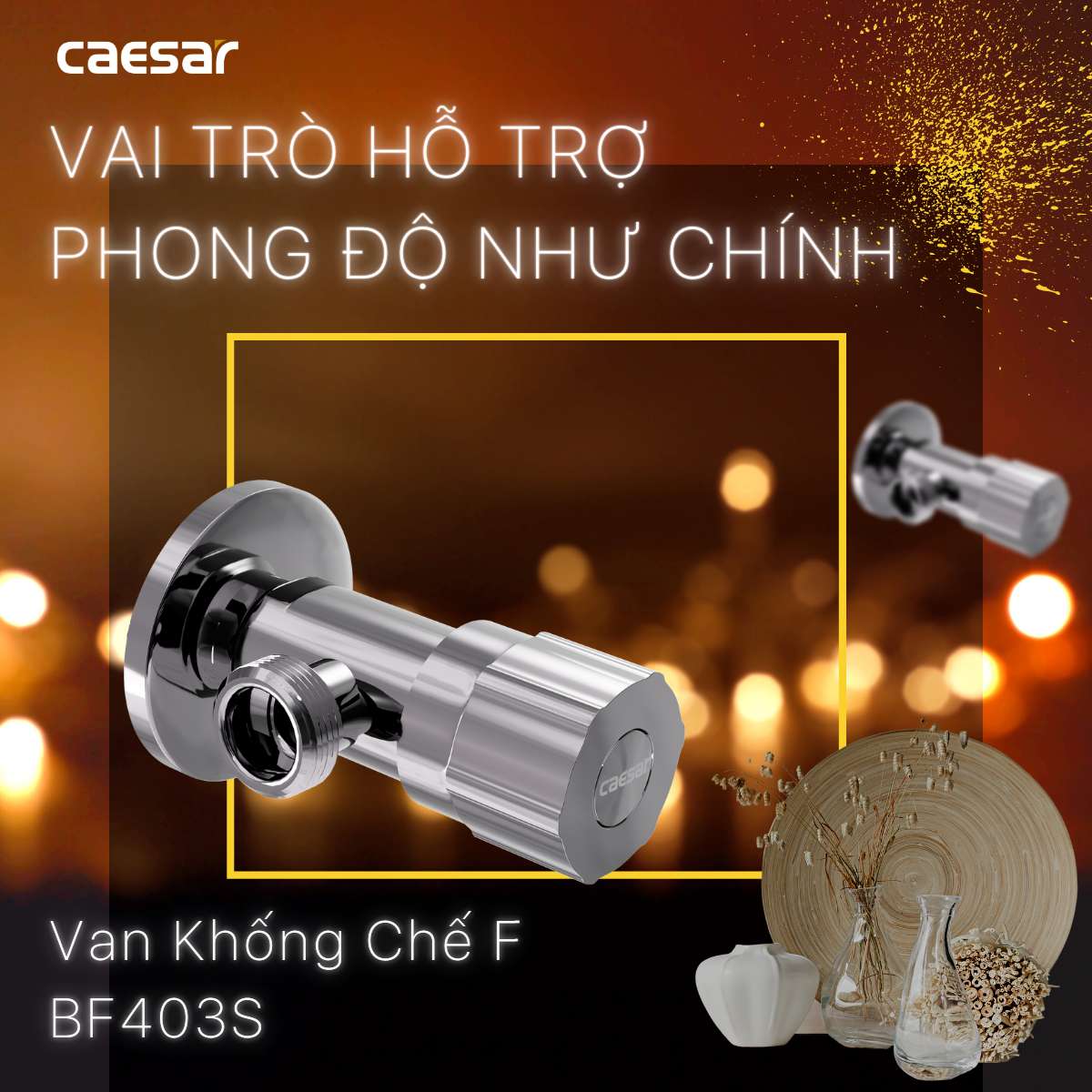 Van vặn khóa chữ F xi Caesar BF403S - 2
