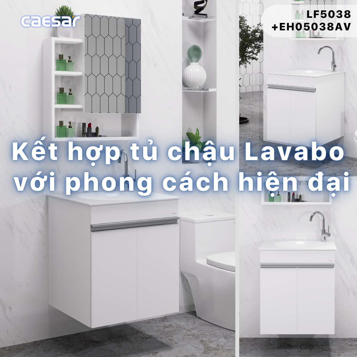 Chậu lavabo dương vành Caesar LF5038 - 10