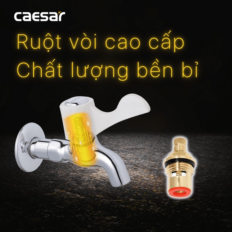 Vòi nước lạnh gắn tường Caesar W027C - 17