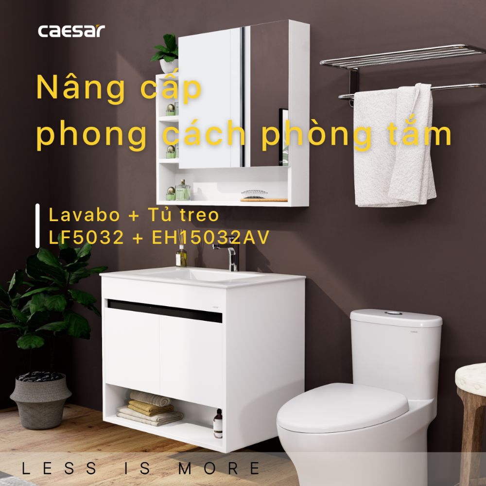 Bộ tủ lavabo Caesar LF5032+EH15032AV - 5