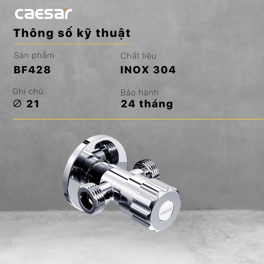 Van khóa nước chữ T Caesar BF428 - 8