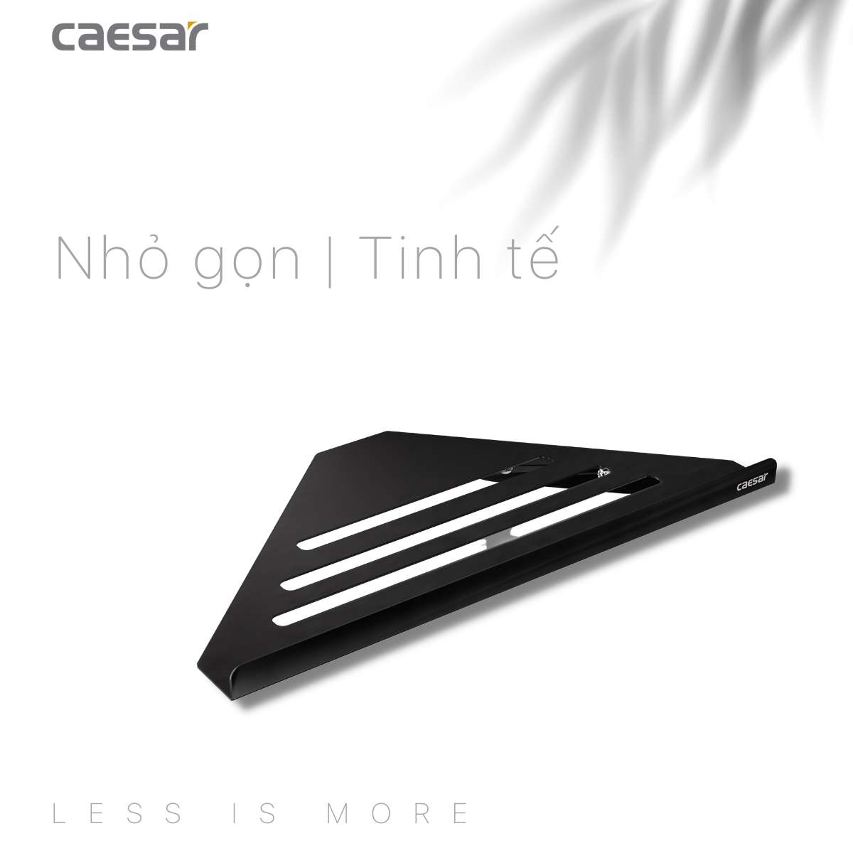 Kệ góc inox màu đen Caesar Q6314B - 12