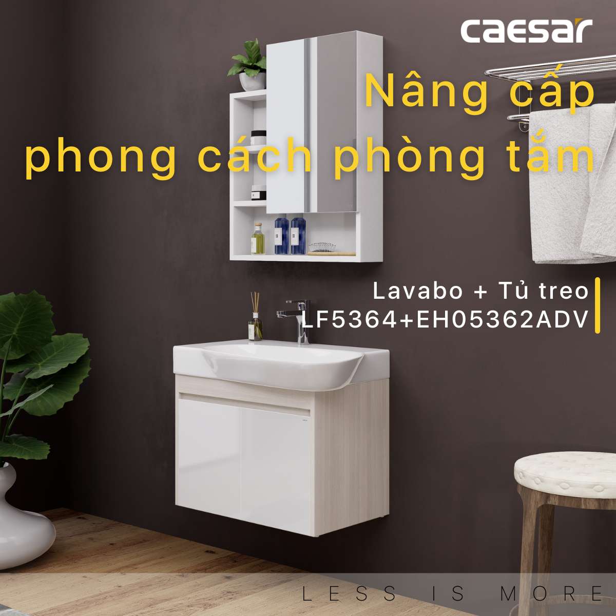Chậu lavabo dương vành Caesar LF5364 - 3