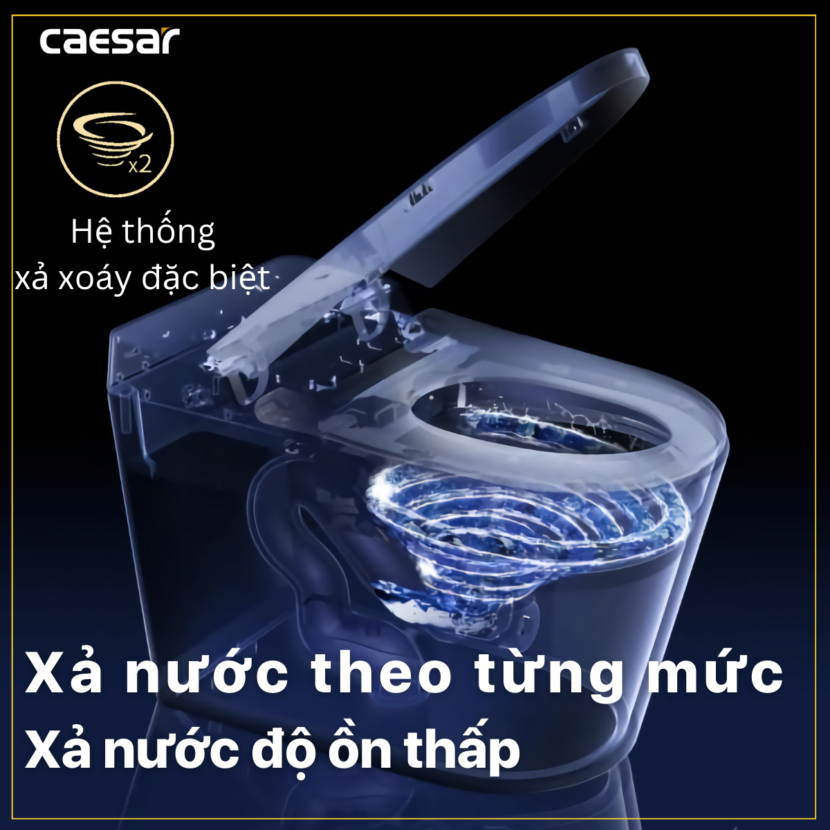 Bồn cầu điện tử thông minh Caesar CA1389H - 22