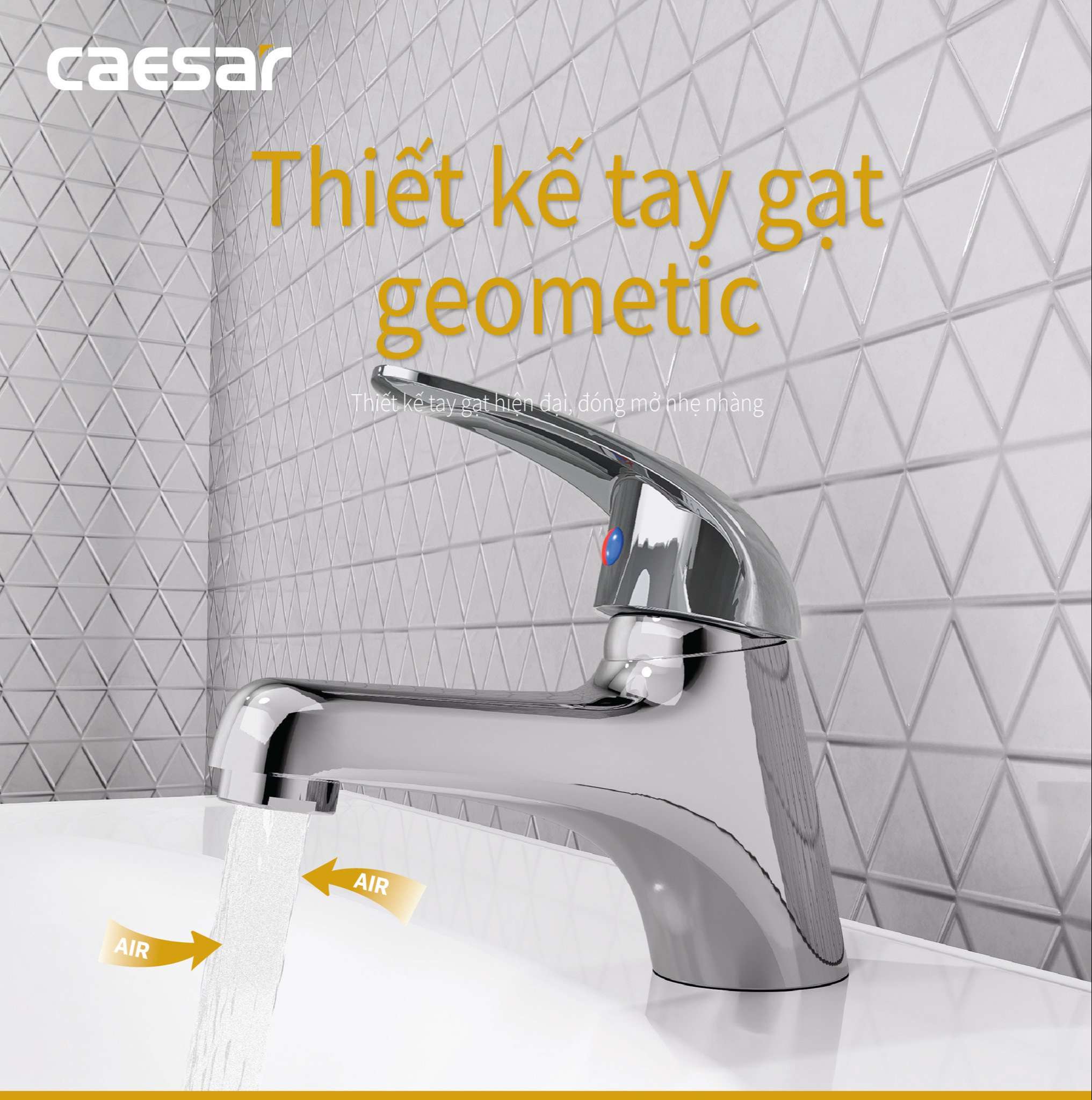 Vòi chậu lavabo nóng lạnh Caesar B260CP - 8