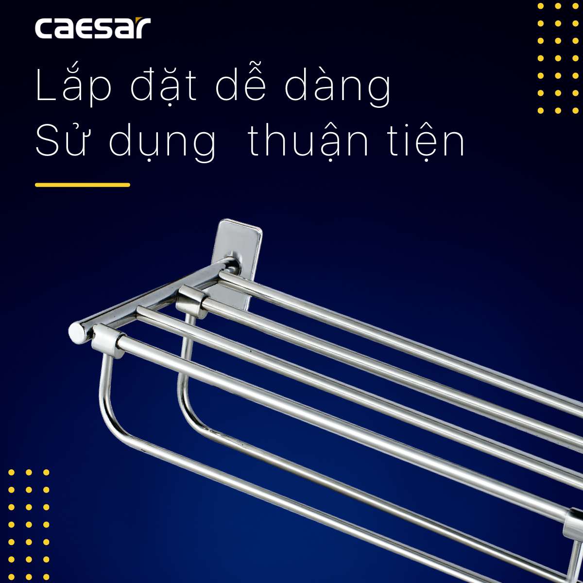 Kệ treo khăn inox Caesar ST881 - 6