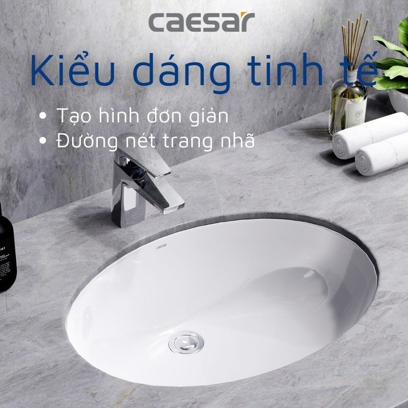 Chậu rửa mặt lavabo âm bàn Caesar L5113 - 7