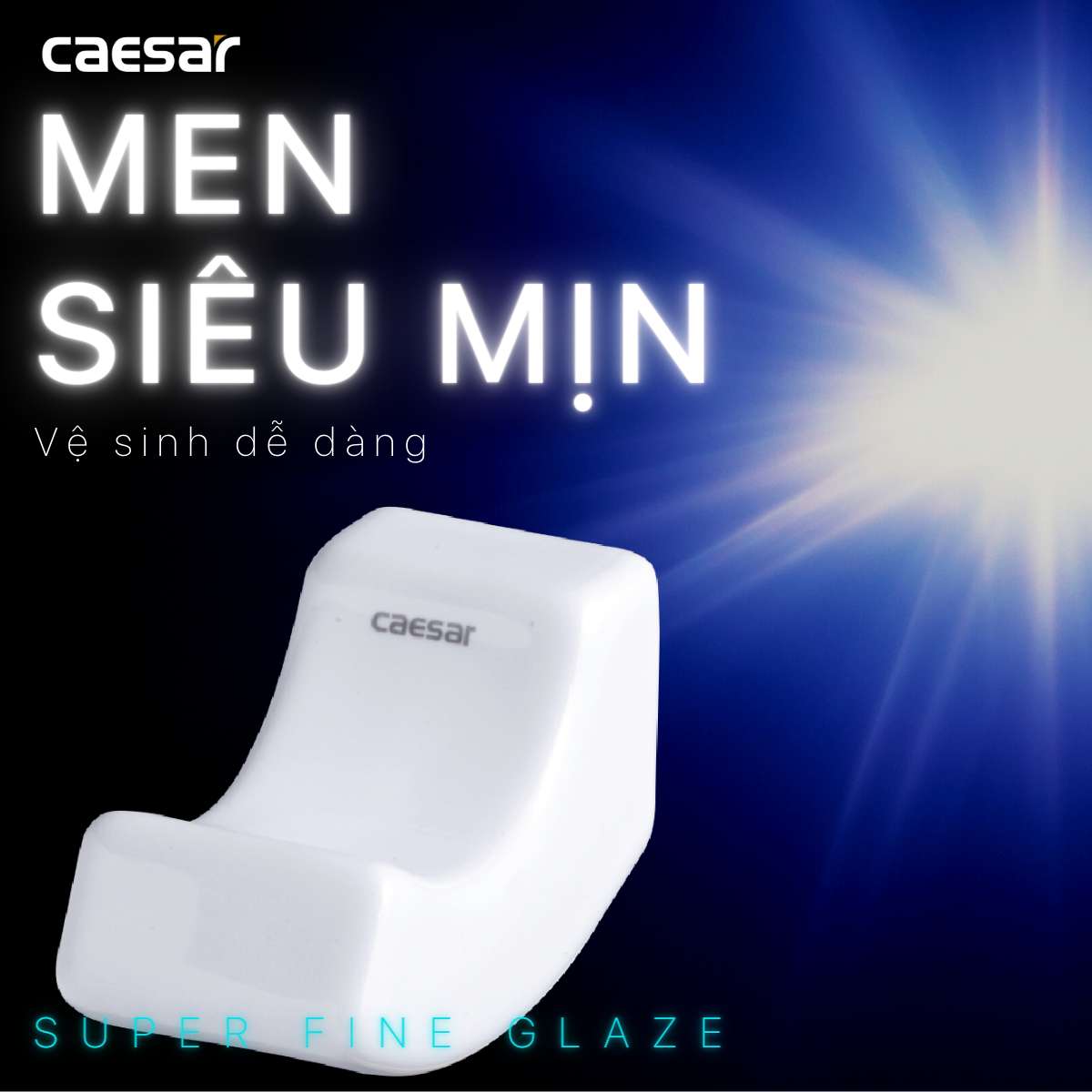 Móc áo đơn bằng sứ Caesar Q947 - 8