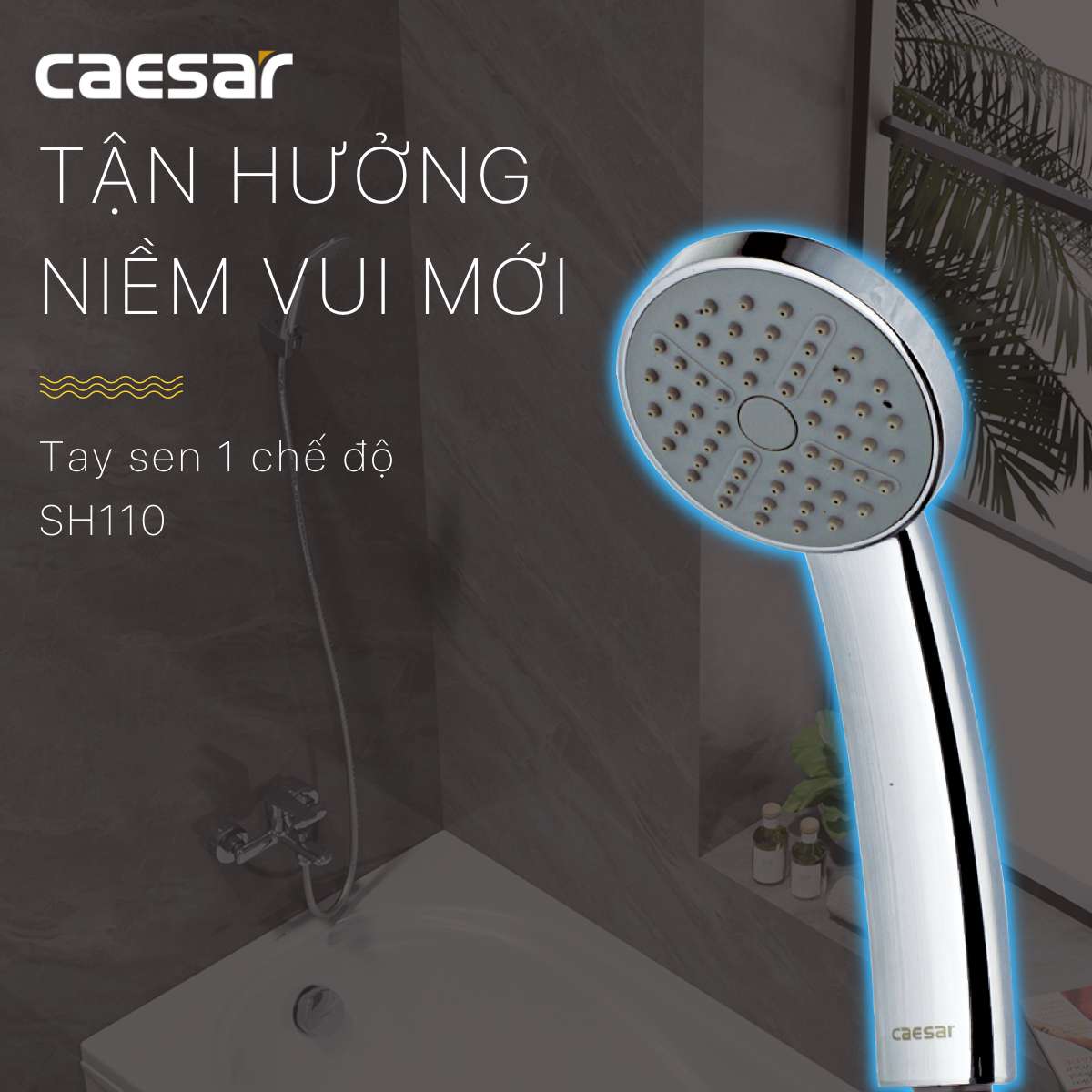 Tay sen tắm 1 chế độ Caesar SH110 - 2