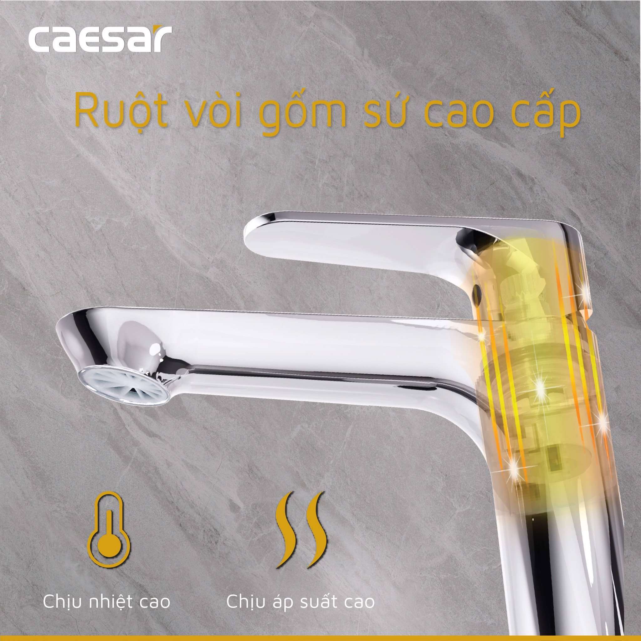 Vòi chậu lavabo lạnh Caesar B060C - 16
