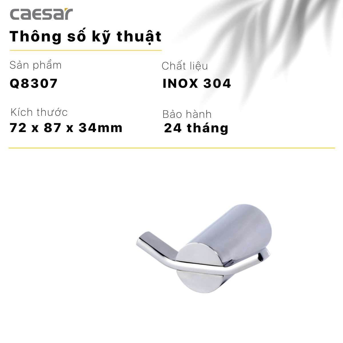 Móc áo đôi Caesar Q8307 - 14