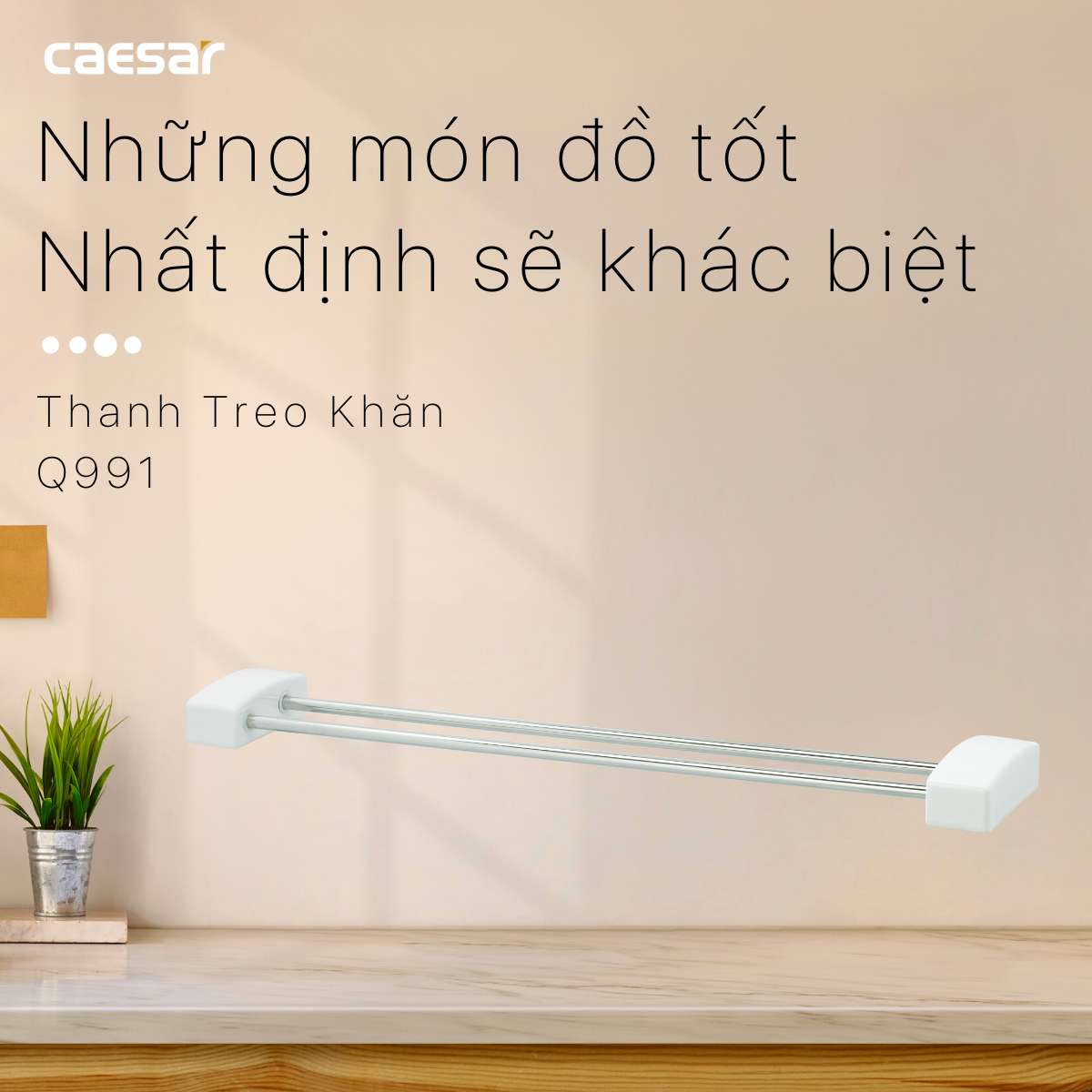 Thanh treo khăn Caesar Q991 - 5