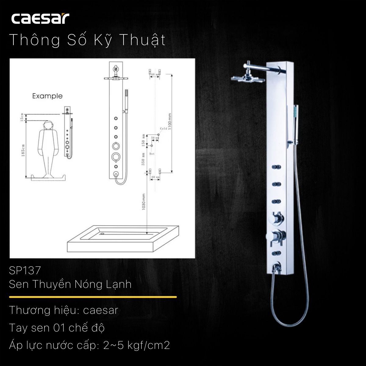 Sen thuyền nóng lạnh Caesar SP137 - 13