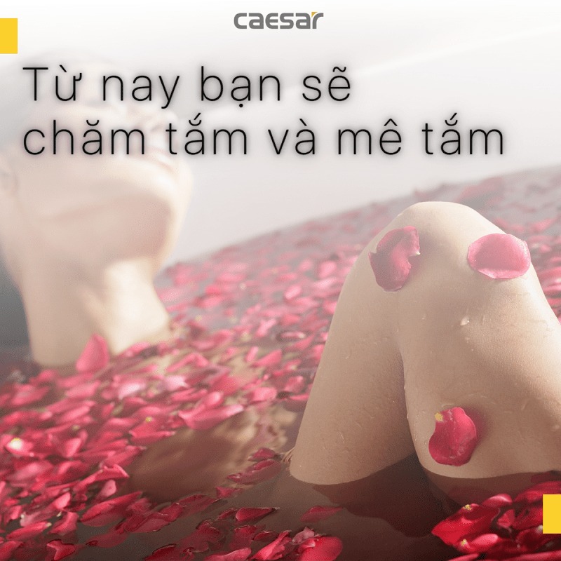 Bồn tắm chân yếm 1m6 massage Caesar MT0460L(R) - 9