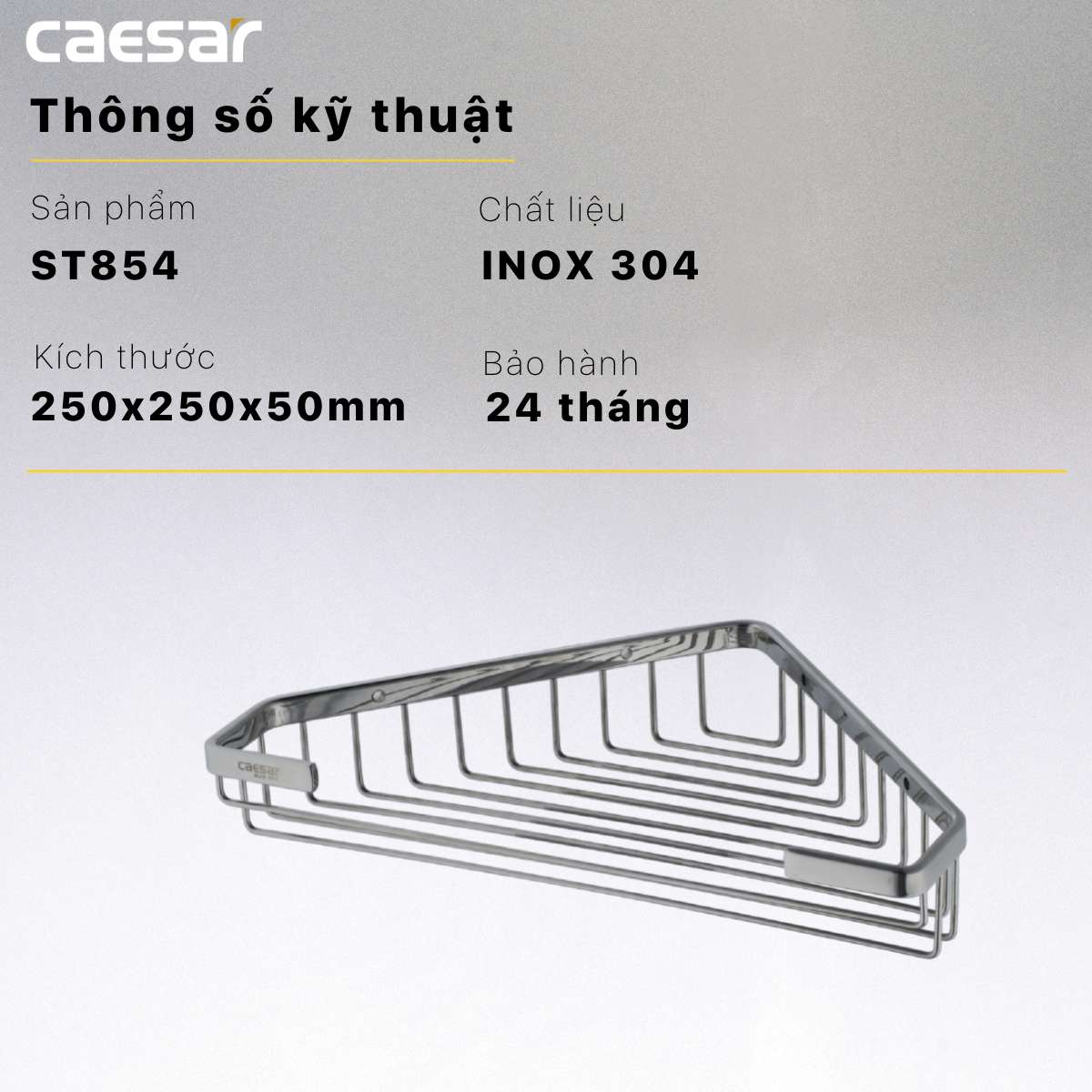 Kệ góc inox Caesar ST854 - 14