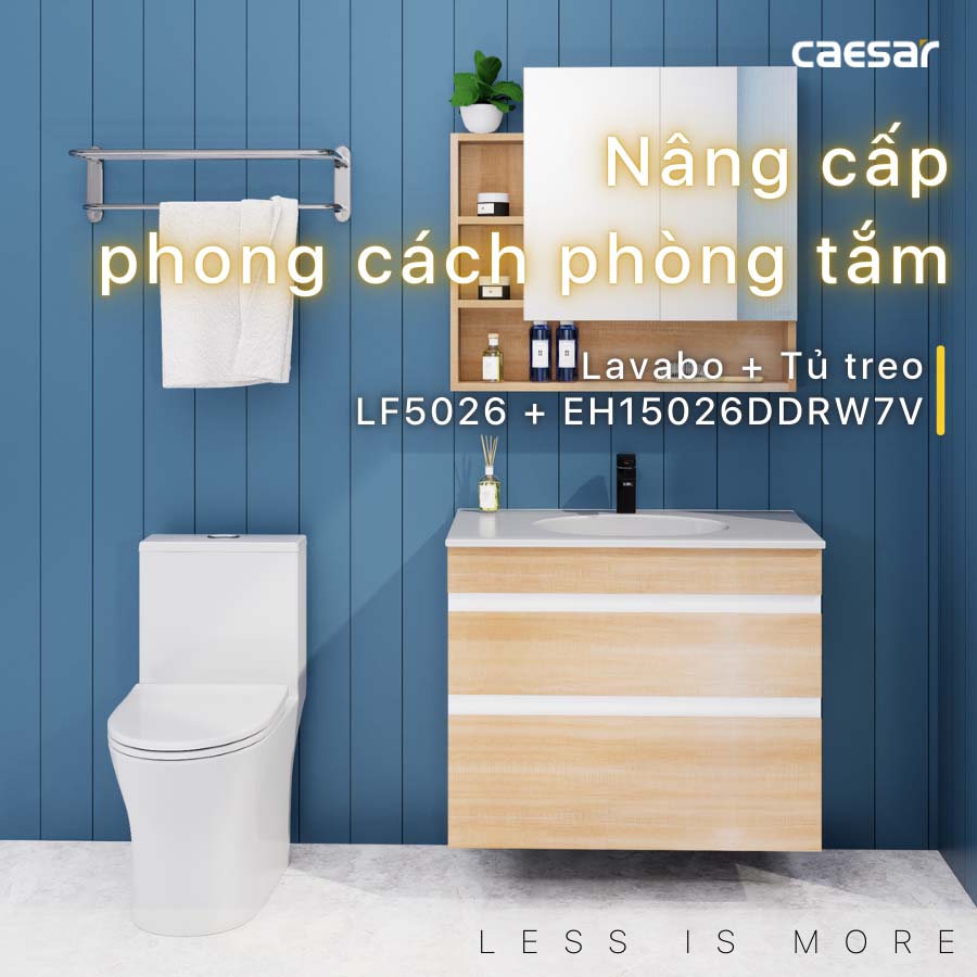 Tủ lavabo Caesar EH15026DDRW7V - 2