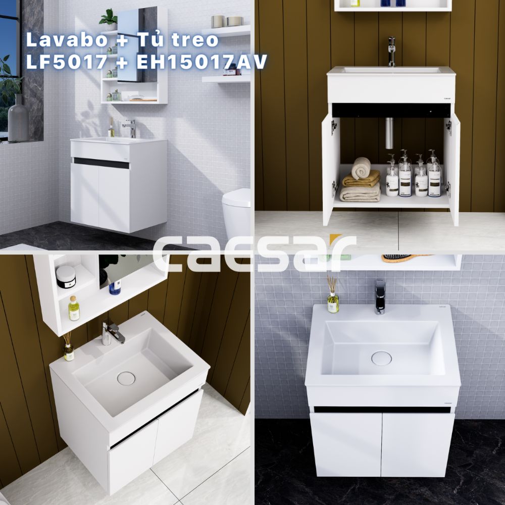 Bộ tủ lavabo Caesar LF5017+EH15017AV - 7