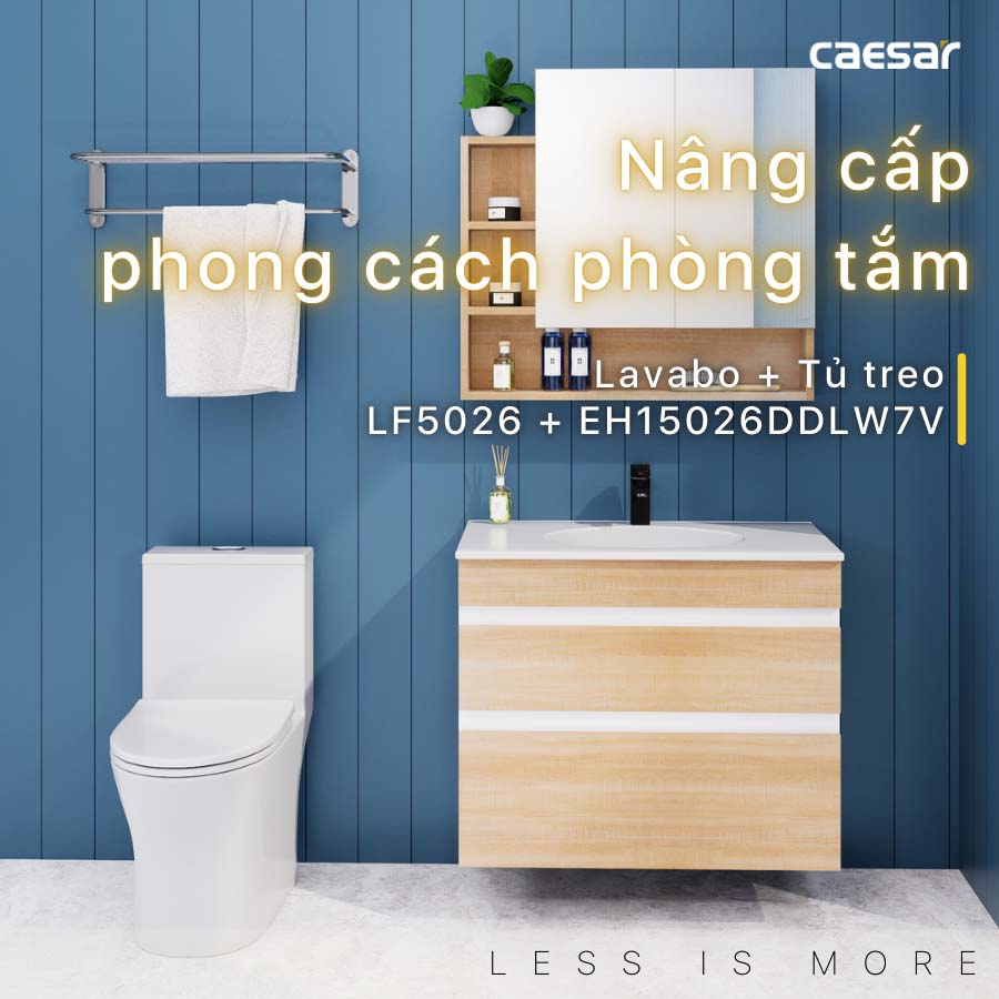 Bộ tủ lavabo Caesar LF5026+EH15026DDLW7V - 2