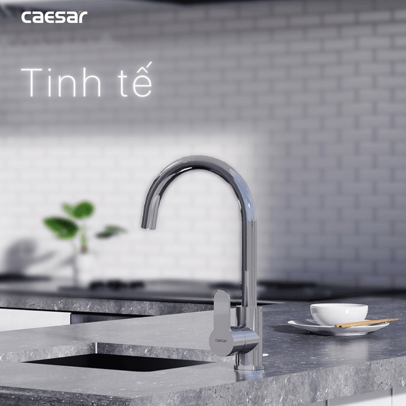 Vòi bếp nóng lạnh Caesar K415C - 16