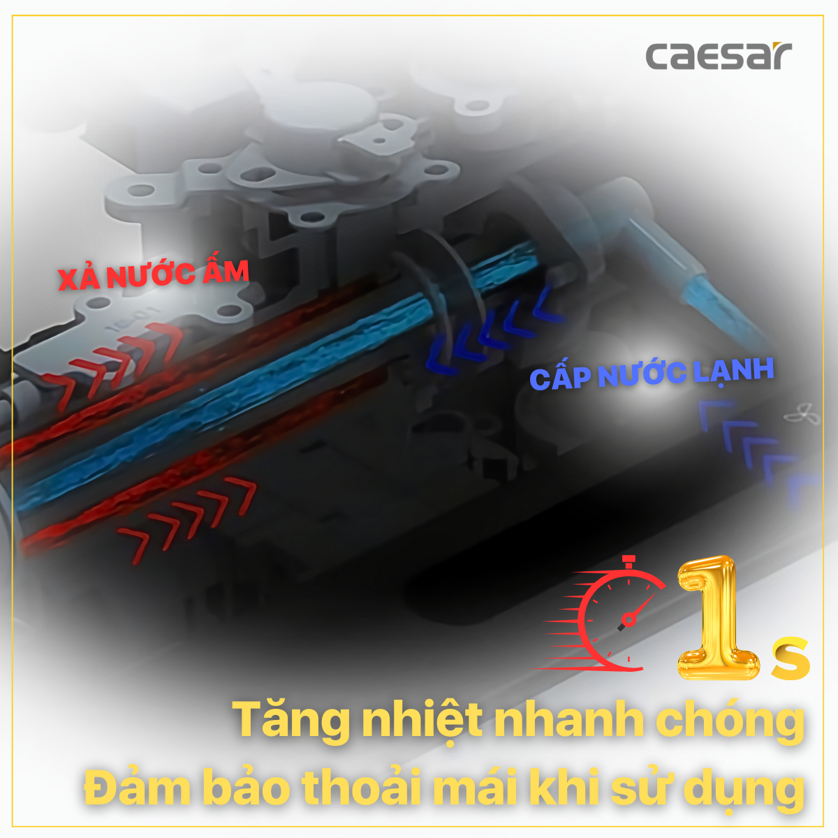 Bồn cầu điện tử thông minh Caesar CA1389H - 13
